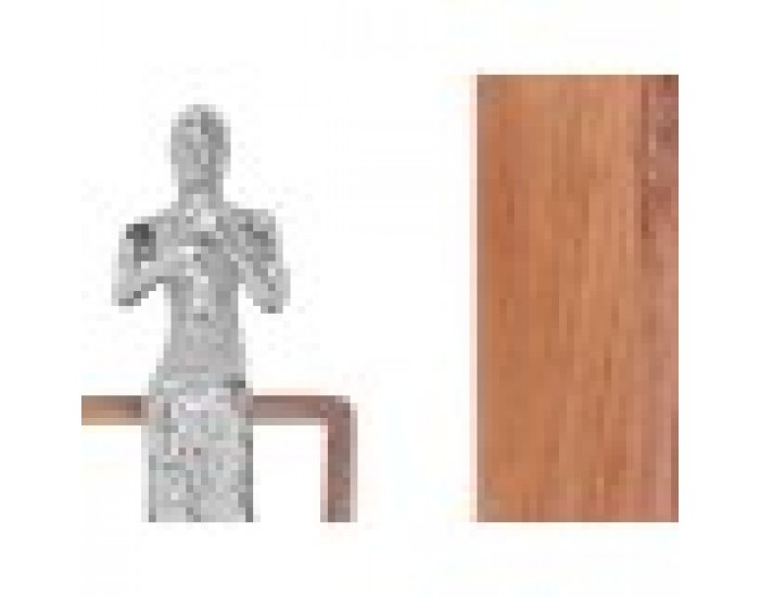 Декоративна фигурка Сладка Флейта Сребрист Дървен Метал 13 x 27 x 13 cm