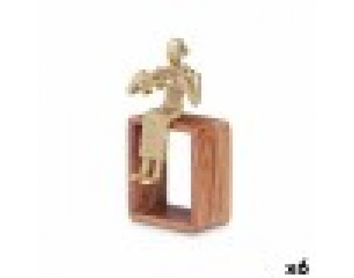 Декоративна фигурка Цигулка Златен Дървен Метал 13 x 27 x 13 cm