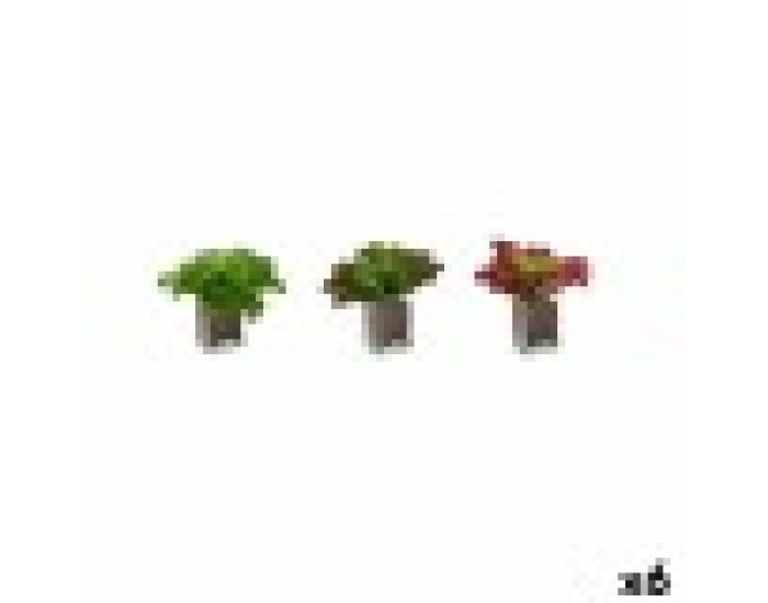 Декоративно Растение Листи Широк Двуцветен Пластмаса 31 x 24 x 31 cm (6 броя)