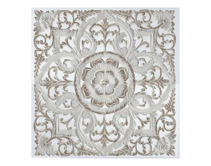 Декорация за стена DKD Home Decor Бял Mandala Дървен MDF (60 x 2 x 60 cm) Декорация за стена DKD Home Decor Бял Mandala Дървен MDF (60 x 2 x 60 cm)