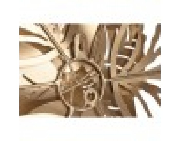 Декорация за стена Home ESPRIT Златен Модерен Цвете 51 x 6 x 51 cm (2 броя)