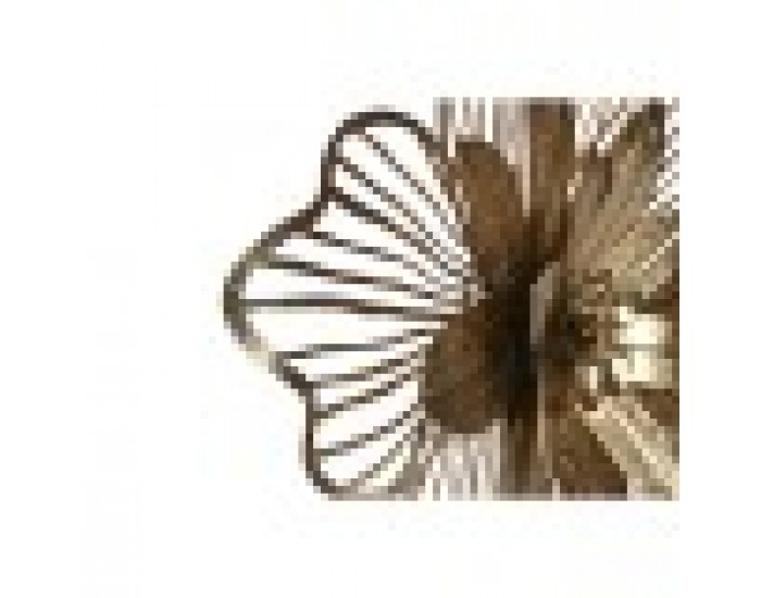 Декорация за стена Home ESPRIT Златен Модерен Цвете 51 x 6 x 51 cm (2 броя)