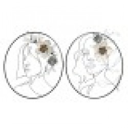 Декорация за стена Home ESPRIT Черен Град 53 x 4,5 x 60,5 cm (2 броя) - Сувенири, Подаръци, Свещи