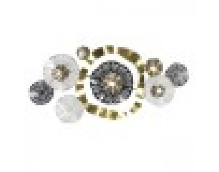 Декорация за стена DKD Home Decor Черен Златен Метал Бял (121,3 x 5,7 x 57 cm)