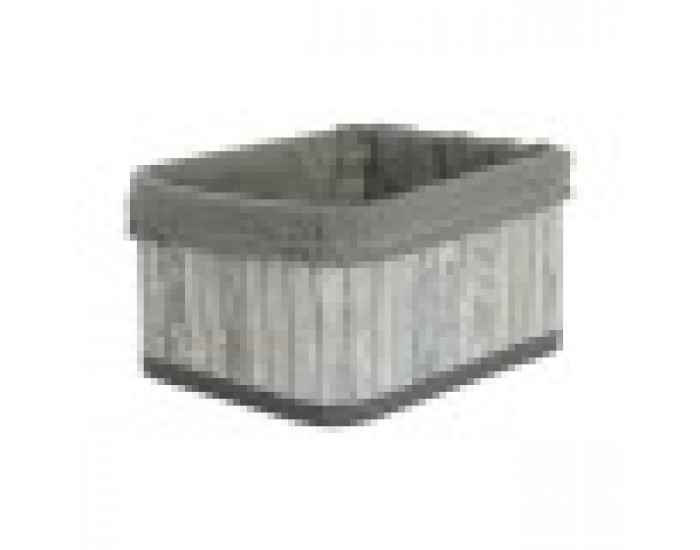 Игра на Кошници DKD Home Decor Бял Сив Бамбук Дървен MDF 51 x 35 x 33 cm