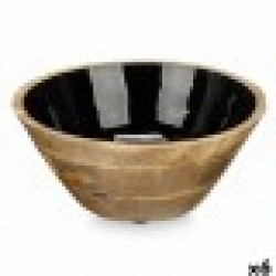Купа GiftDecor MALI-701 B Черен Емайл Дърво манго 24,3 x 10,5 x 24,3 cm (6 броя) - Сувенири, Подаръци, Свещи