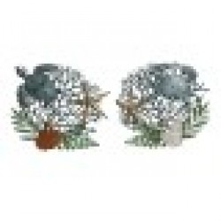 Декорация за стена Home ESPRIT Син Златен Средиземноморско 55 x 4 x 48 cm (2 броя) - Сувенири, Подаръци, Свещи