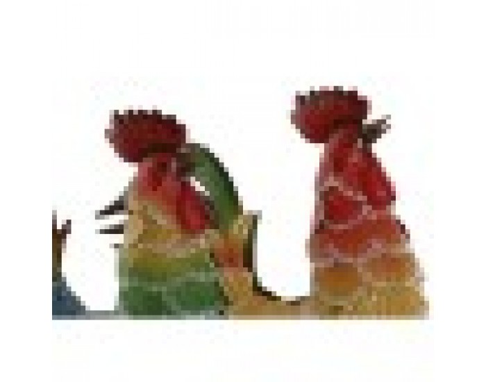 Декоративна фигурка Home ESPRIT Многоцветен Петел 39,5 X 15 X 42 cm (2 броя)