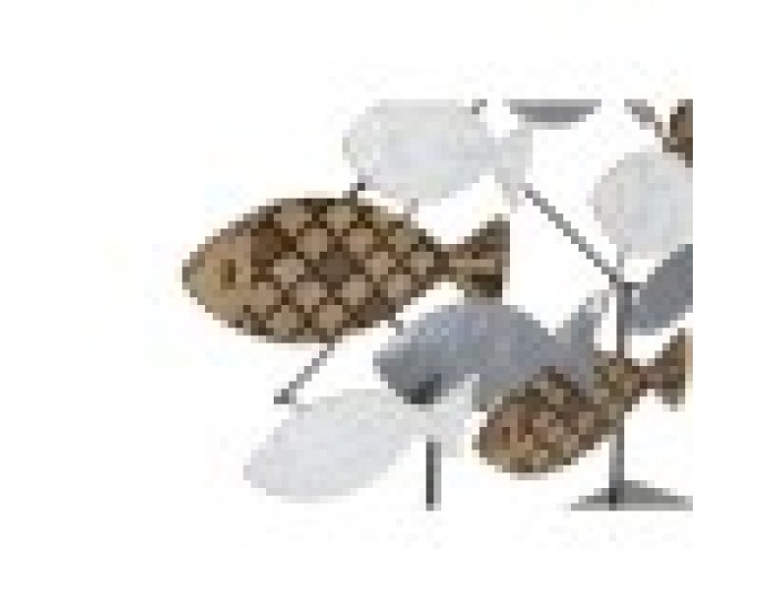 Декоративна фигурка DKD Home Decor Черен Син Метал Кафяв Спирали (65,4 x 9,5 x 43 cm) (2 броя)