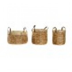Игра на Кошници DKD Home Decor Бамбук Тропически (40 x 40 x 24 cm) Игра на Кошници DKD Home Decor Бамбук Тропически (40 x 40 x 24 cm) - Сувенири, Подаръци, Свещи