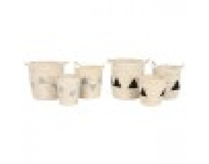 Комплект кошове Home ESPRIT Черен Сив Естествен Морска трева Boho 33 x 33 x 40 cm (2 броя)