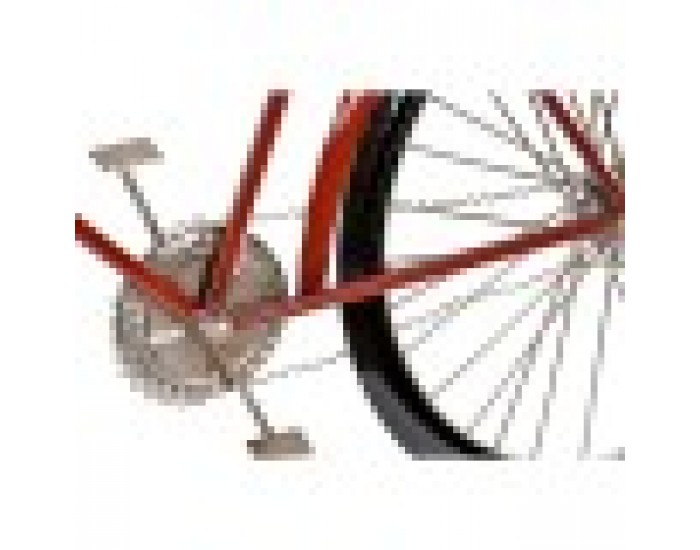 Декоративна фигурка DKD Home Decor Червен Черен Колело Метал (79,5 x 4 x 47 cm) (2 броя)