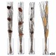 Корсажи 100 cm Сив Естествен (24 броя)