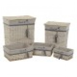 Игра на Кошници DKD Home Decor 47 x 35 x 56 cm полиестер Спирали (5 броя) Игра на Кошници DKD Home Decor 47 x 35 x 56 cm полиестер Спирали (5 броя) - Сувенири, Подаръци, Свещи