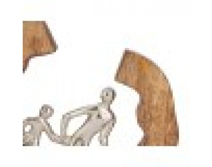 Декоративна фигурка Семейство Сребрист Метал 24,5 x 24,5 x 5 cm (6 броя)