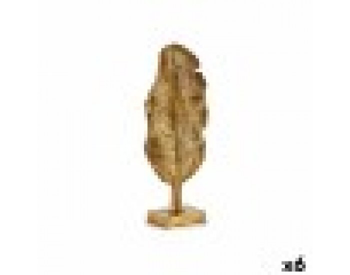 Декоративна фигурка Лист на растение Златен 8 x 43,5 x 17 cm (6 броя)