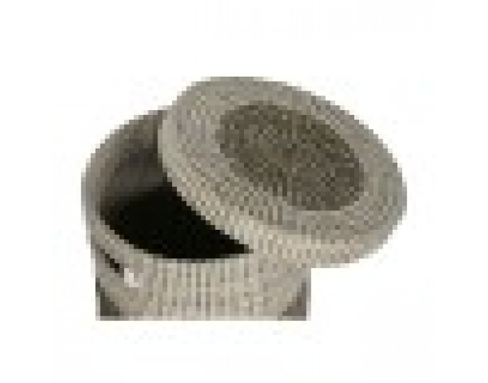 Игра на Кошници Home ESPRIT Бял Черен Естествен Морска трева 44 x 44 x 51 cm (2 Части)