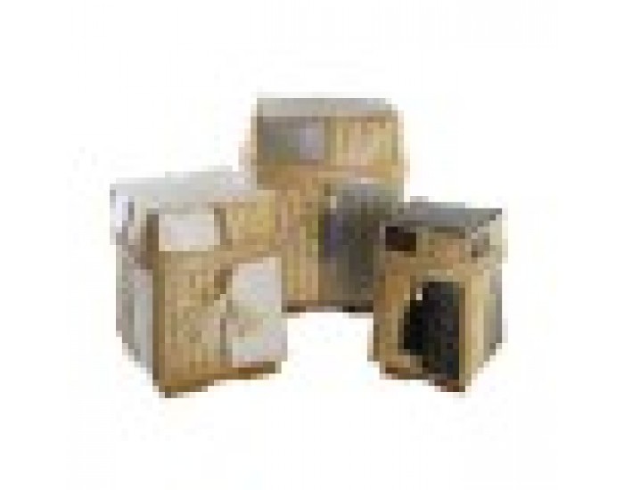 Игра на Кошници DKD Home Decor Естествен Бамбук (3 Части) (32 x 32 x 40 cm)