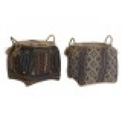 Кошница DKD Home Decor Естествено влакно 41 x 41 x 40 cm Boho (2 броя) - Сувенири, Подаръци, Свещи