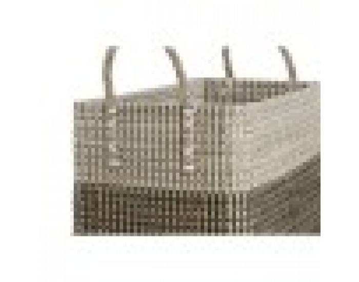 Игра на Кошници Home ESPRIT Бял Черен Естествен Морска трева Boho 44 x 25 x 38 cm (2 Части)