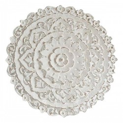 Декорация за стена DKD Home Decor Бял Mandala Дървен MDF (90 x 2 x 90 cm) Декорация за стена DKD Home Decor Бял Mandala Дървен MDF (90 x 2 x 90 cm) - Сувенири, Подаръци, Свещи