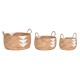 Игра на Кошници DKD Home Decor Бял Естествен Въже Морска трева Boho 55 x 55 x 40 cm