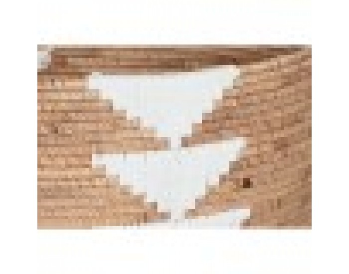 Игра на Кошници DKD Home Decor Бял Естествен Въже Морска трева Boho 55 x 55 x 40 cm