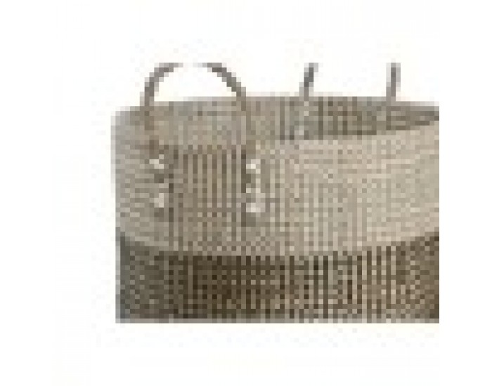 Игра на Кошници Home ESPRIT Бял Черен Естествен 44 x 44 x 49 cm (2 Части)