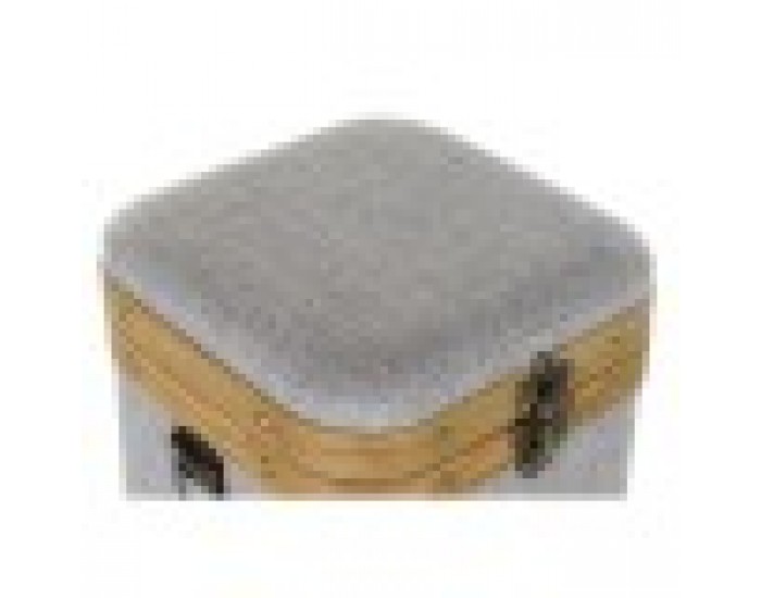 Комплект Декоративни Кутии DKD Home Decor Сив Дървен полиестер (3 pcs)