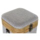 Комплект Декоративни Кутии DKD Home Decor Сив Дървен полиестер (3 pcs)
