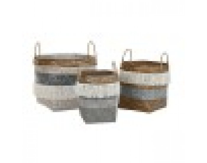 Игра на Кошници DKD Home Decor Памук Бамбук Boho (49 x 49 x 57 cm)