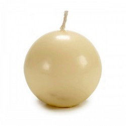 Свещ Pall Сметана 7,5 x 7,5 x 7,5 cm Восък - Сувенири, Подаръци, Свещи