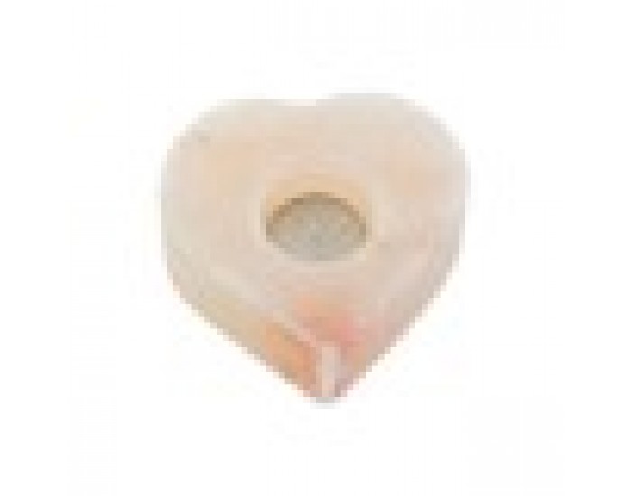 Поставка за свещ DKD Home Decor Розов Естествен Сол 11 x 11 x 5 cm (2 броя)