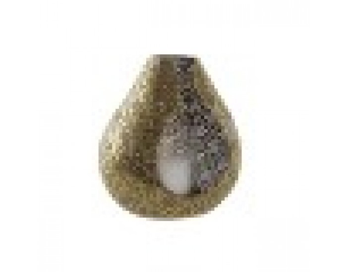 Поставка за свещ Home ESPRIT Златен Метал Кристал 12,5 x 11,5 x 13,5 cm