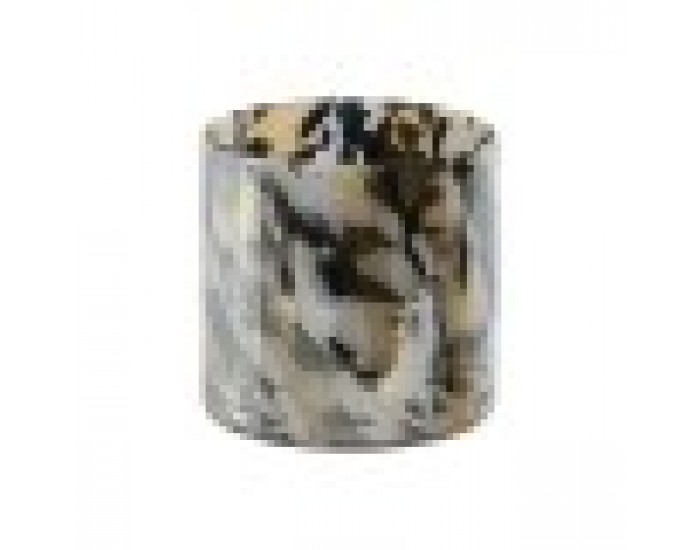 Поставка за свещ Home ESPRIT Черен Сметана Кристал 12 x 12 x 11,5 cm