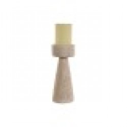 Канделабър Home ESPRIT Бежов Смола Мрамор 10 x 10 x 25 cm - Сувенири, Подаръци, Свещи