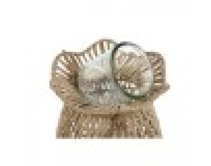 Поставка за свещ Home ESPRIT Естествен Метал Въже 21 x 21 x 30 cm