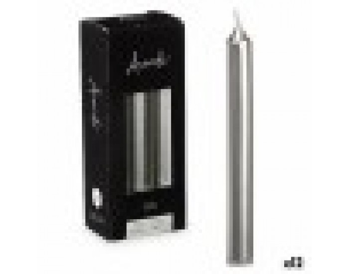 Комплект Свещи 2 x 2 x 15 cm Сребрист (12 броя)