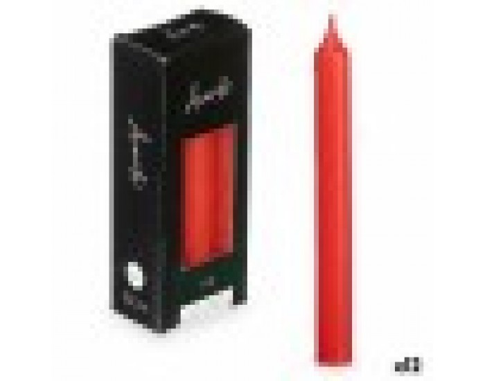 Комплект Свещи Червен 2 x 2 x 15 cm (12 броя)