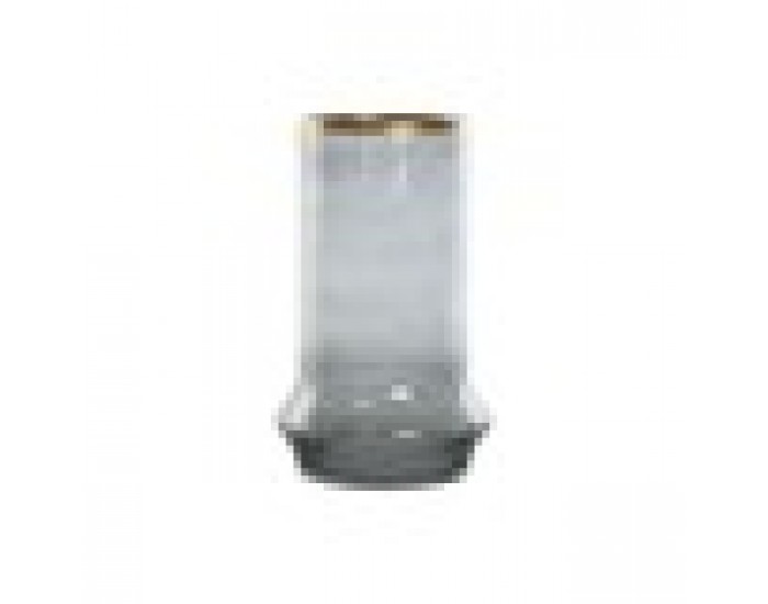 Поставка за свещ Home ESPRIT Син Златен Кристал 21 x 21 x 35 cm