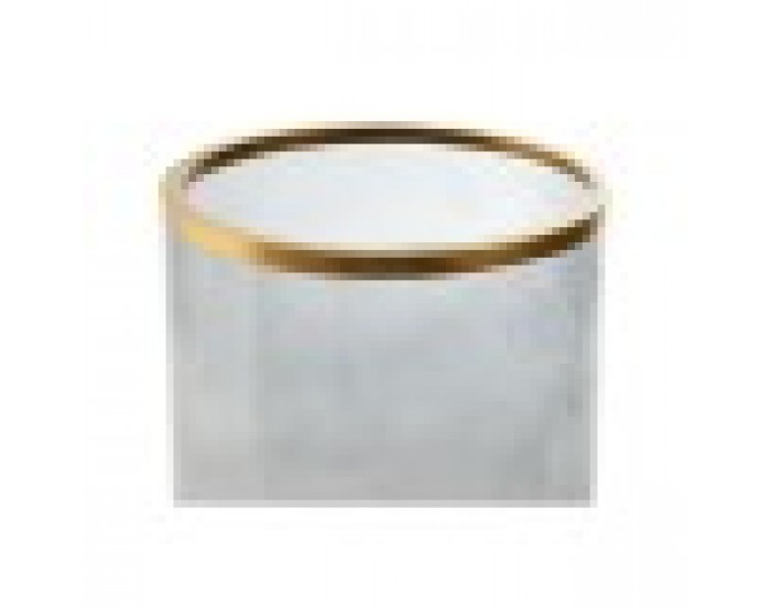 Поставка за свещ Home ESPRIT Син Златен Кристал 21 x 21 x 35 cm