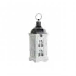 Latern DKD Home Decor Завършек със състаряващо покритие Бял Тъмно сив Дървен Кристал 19 x 17 x 39 cm Latern DKD Home Decor Завършек със състаряващо покритие Бял Тъмно сив Дървен Кристал 19 x 17 x 39 cm - Сувенири, Подаръци, Свещи