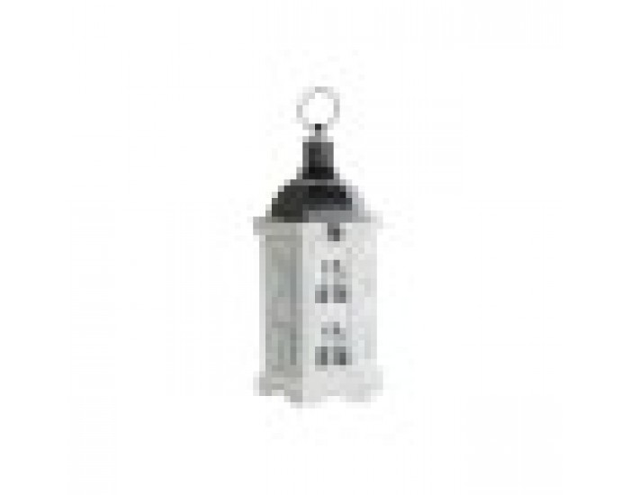 Latern DKD Home Decor Завършек със състаряващо покритие Бял Тъмно сив Дървен Кристал 19 x 17 x 39 cm Latern DKD Home Decor Завършек със състаряващо покритие Бял Тъмно сив Дървен Кристал 19 x 17 x 39 cm