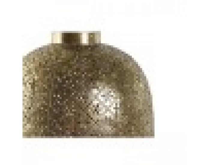 Поставка за свещ Home ESPRIT Златен Метал Кристал 24 x 24 x 33 cm