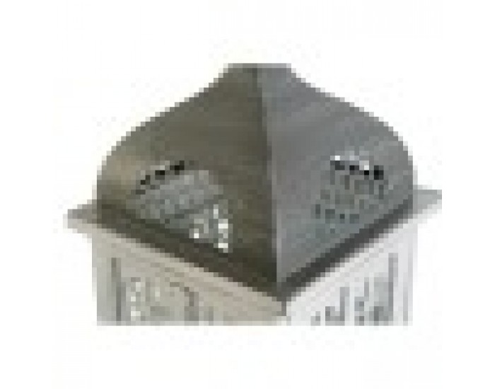 Latern DKD Home Decor Завършек със състаряващо покритие Бял Сив Дървен Кристал 19 x 19 x 42 cm