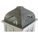 Latern DKD Home Decor Завършек със състаряващо покритие Бял Сив Дървен Кристал 19 x 19 x 42 cm