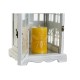Latern DKD Home Decor Завършек със състаряващо покритие Бял Сив Дървен Кристал 19 x 19 x 42 cm