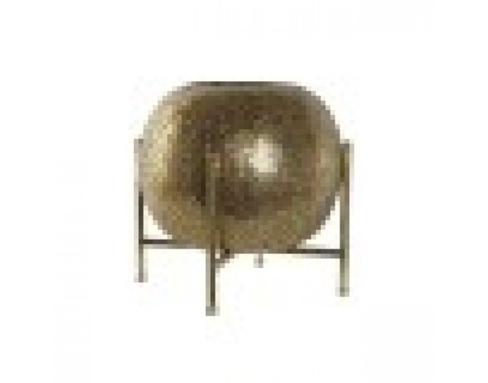 Поставка за свещ Home ESPRIT Златен Метал Кристал 29 x 29 x 26,5 cm