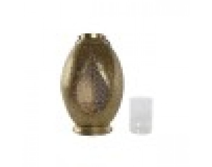 Поставка за свещ Home ESPRIT Златен Метал Кристал 24 x 24 x 38,5 cm