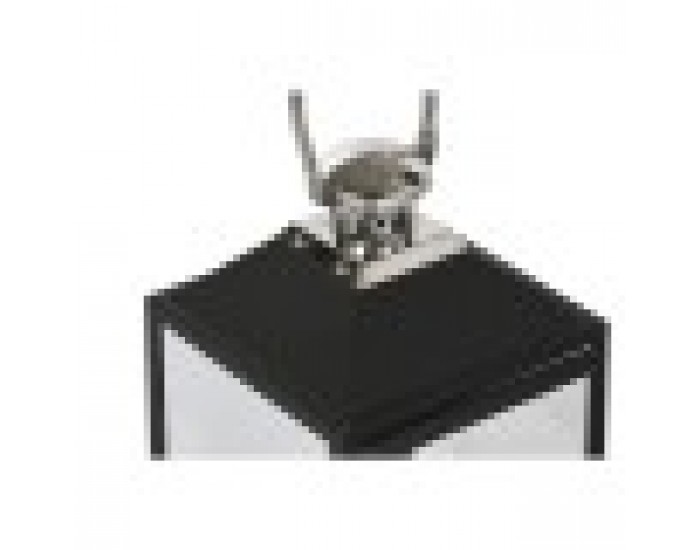 Latern Home ESPRIT Черен Сребрист Кристал Стомана 18 x 18 x 41 cm (2 Части)